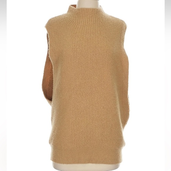 Banana Republic Sleeveless Cowl Turtleneck Pullover Wool Sweater Alpaca Size XS - Picture 1 of 6